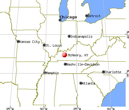 McHenry, Kentucky map