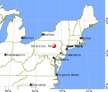Millville, Pennsylvania map