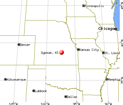 Gypsum, Kansas map