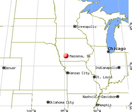Massena, Iowa map