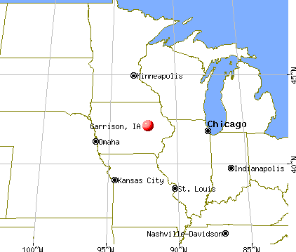 Garrison, Iowa map