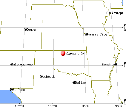 Carmen, Oklahoma map