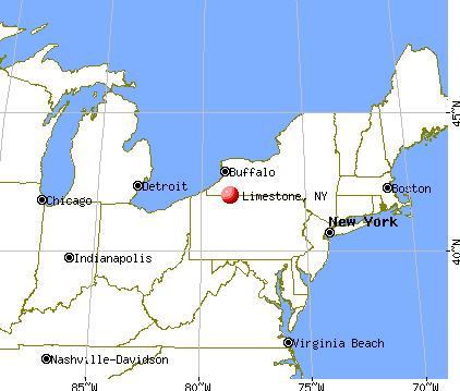 Limestone, New York map