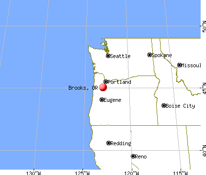 Brooks, Oregon map