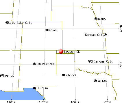 Keyes, Oklahoma map