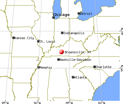 Brownsville, Kentucky map