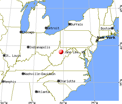 Jane Lew, West Virginia map