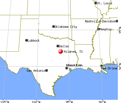 Mildred, Texas map