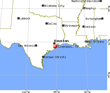 Liverpool, Texas map
