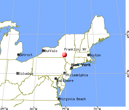 Franklin, New York map