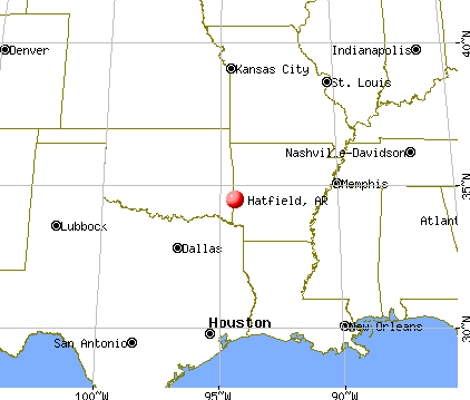 Hatfield, Arkansas map