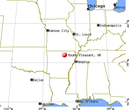 Mount Pleasant, Arkansas map