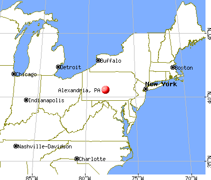 Alexandria, Pennsylvania map