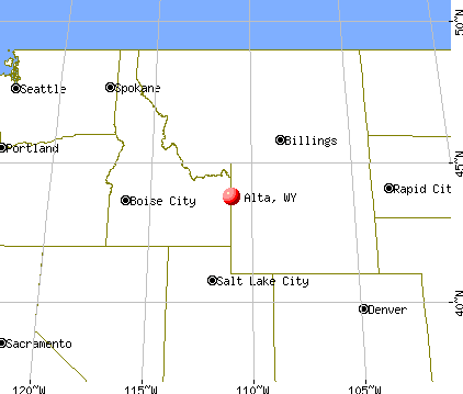 Alta, Wyoming map