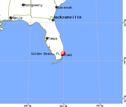 Golden Beach, Florida map