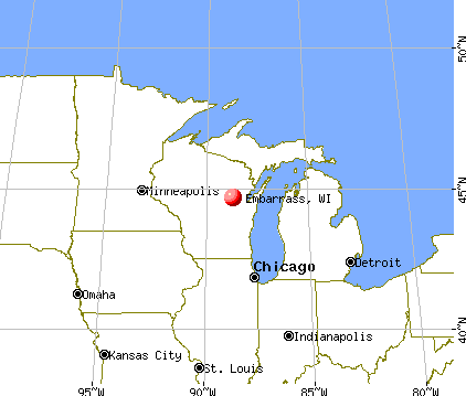 Embarrass, Wisconsin map
