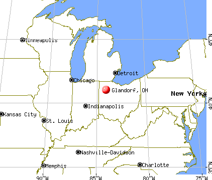 Glandorf, Ohio map
