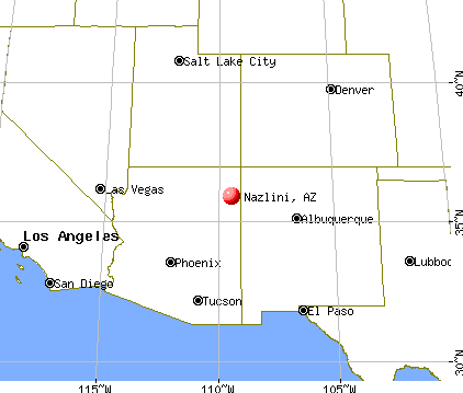 Nazlini, Arizona map