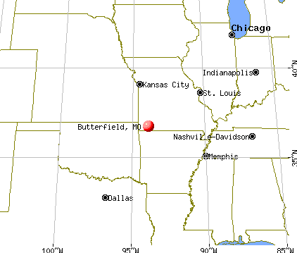 Butterfield, Missouri map
