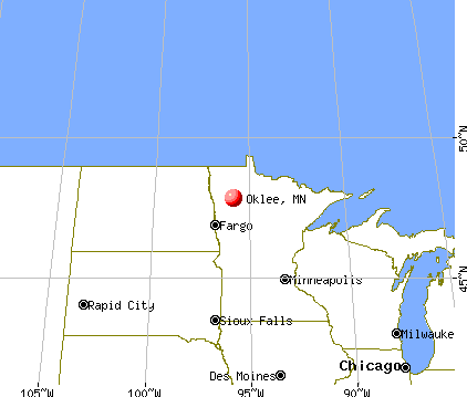 Oklee, Minnesota map