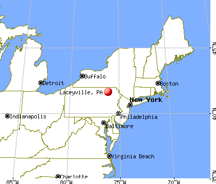 Laceyville, Pennsylvania map