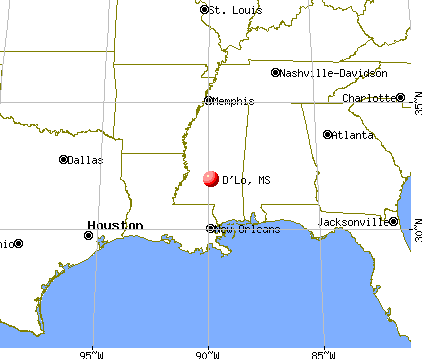 D'Lo, Mississippi map