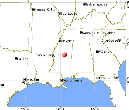 French Camp, Mississippi map