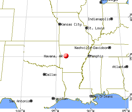 Havana, Arkansas map