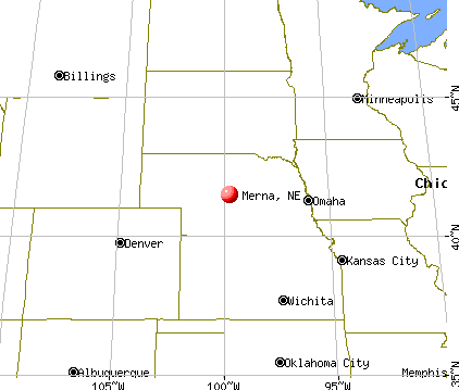Merna, Nebraska map