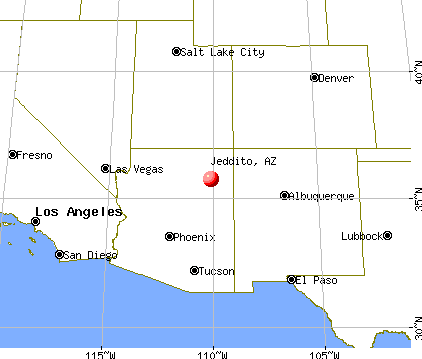 Jeddito, Arizona map