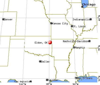 Eldon, Oklahoma map