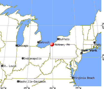 McKean, Pennsylvania map