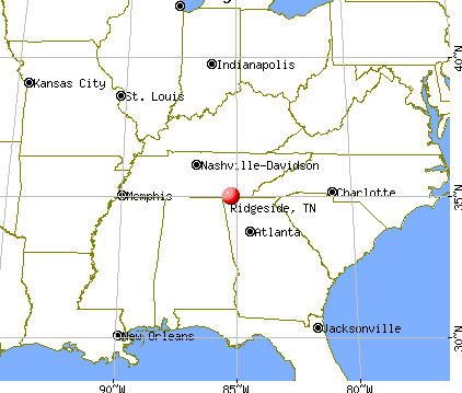 Ridgeside, Tennessee map