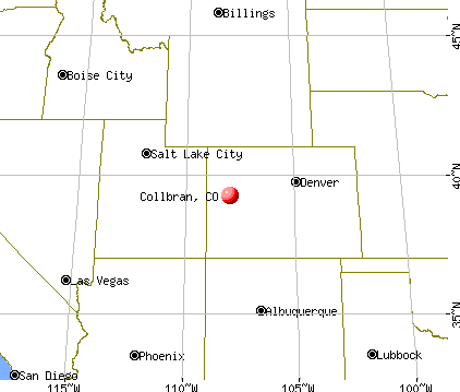 Collbran, Colorado map
