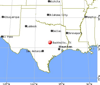Buckholts, Texas map