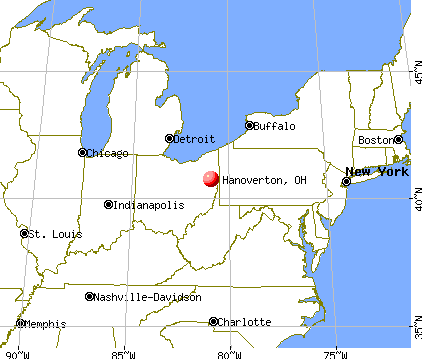 Hanoverton, Ohio map