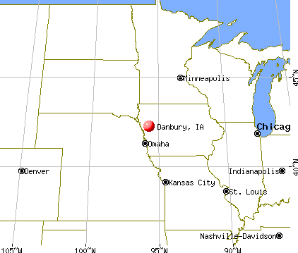 Danbury, Iowa map