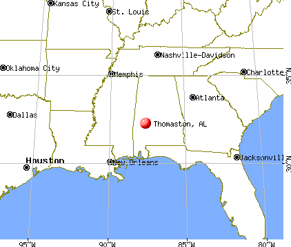 Thomaston, Alabama map