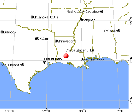 Chataignier, Louisiana map