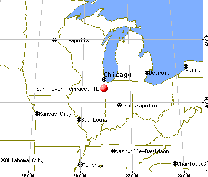 Sun River Terrace, Illinois map