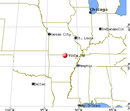 Viola, Arkansas map