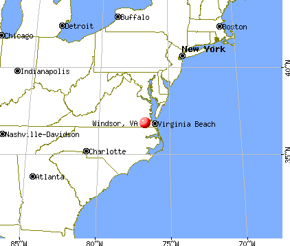 Windsor, Virginia map