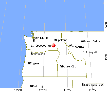 La Crosse, Washington map