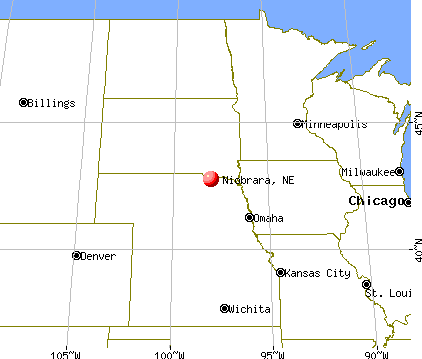 Niobrara, Nebraska map