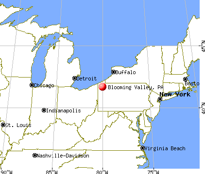 Blooming Valley, Pennsylvania map