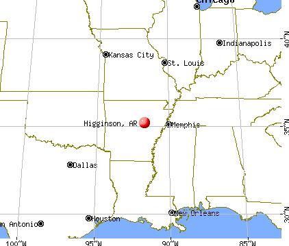 Higginson, Arkansas map