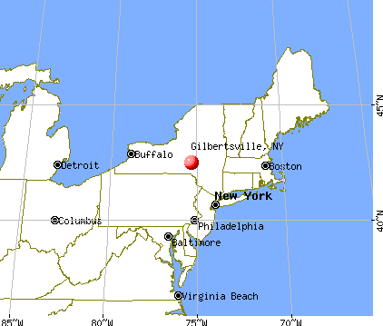 Gilbertsville, New York map
