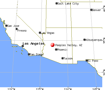 Peeples Valley, Arizona map