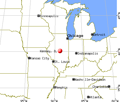 Kenney, Illinois map