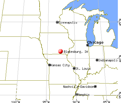 Blakesburg, Iowa map